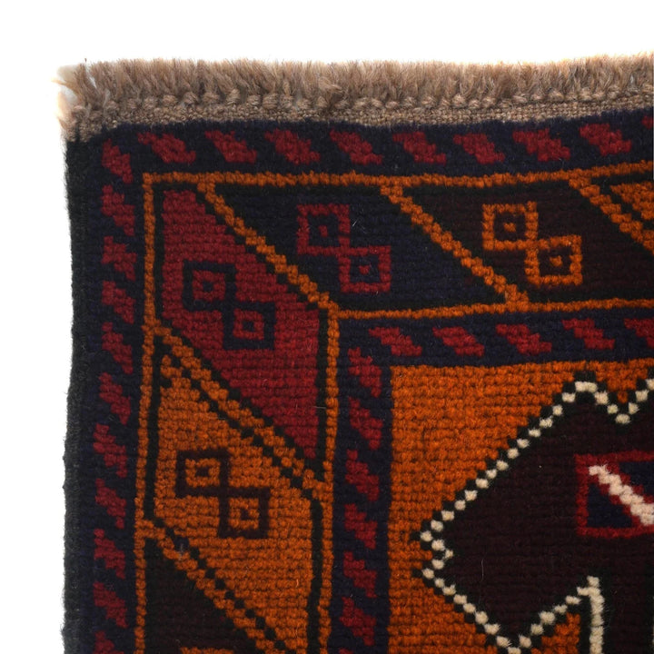 Afghan Baluchi Rug 3' 0" x 4' 4" Hand-Knotted | No. AL94612