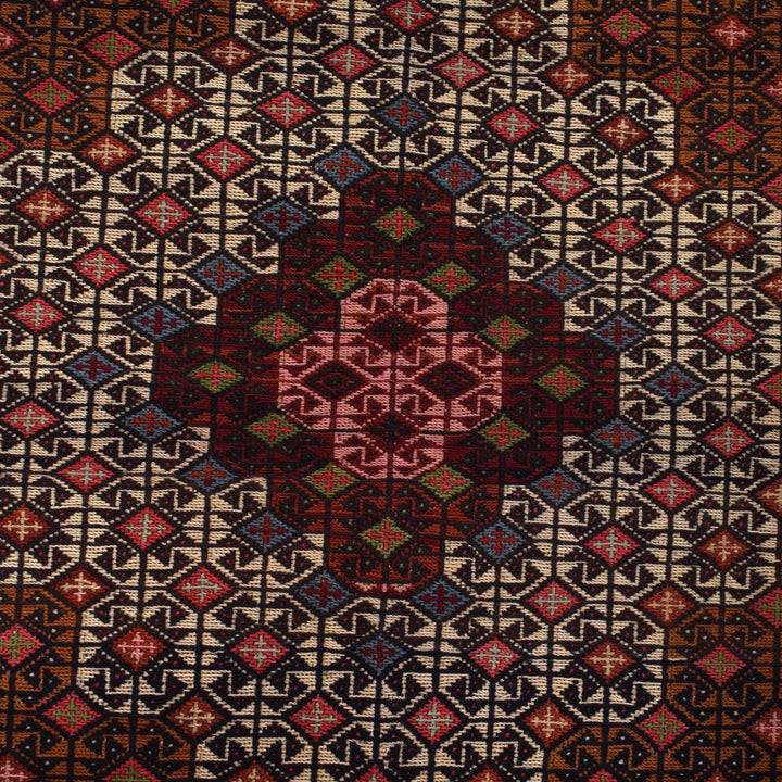 Beige Afghan Maliki Kilim Rug 4' 1" x 6' 5" Hand-Knotted | No. AL94638