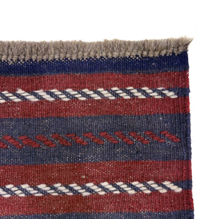 Deep Red Afghan Mashwani Rug 2' 3" x 8' 3" Hand-Knotted | No. AL94649