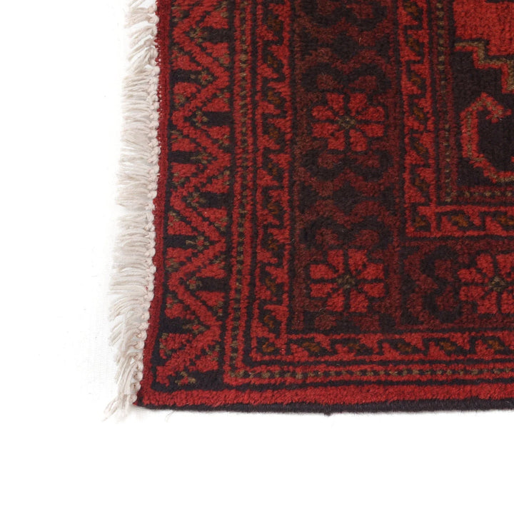 Red Afghan Khal Mohammadi Rug 2' 6" x 9' 3" Hand-Knotted | No. AL94753