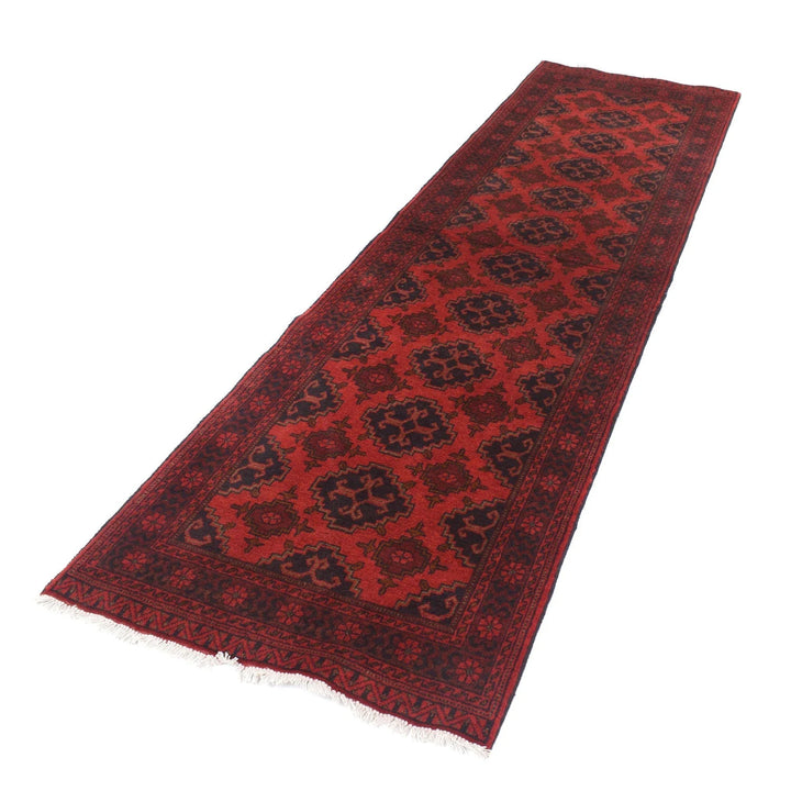 Red Afghan Khal Mohammadi Rug 2' 6" x 9' 3" Hand-Knotted | No. AL94753