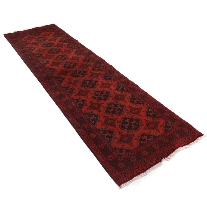 Red Afghan Khal Mohammadi Rug 2' 6" x 9' 3" Hand-Knotted | No. AL94753