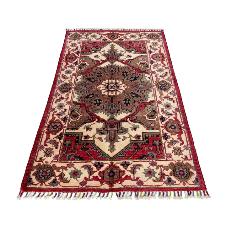 Afghan Kazak Rug 2' 7" x 4' 5" Hand-Knotted | No. AL94759