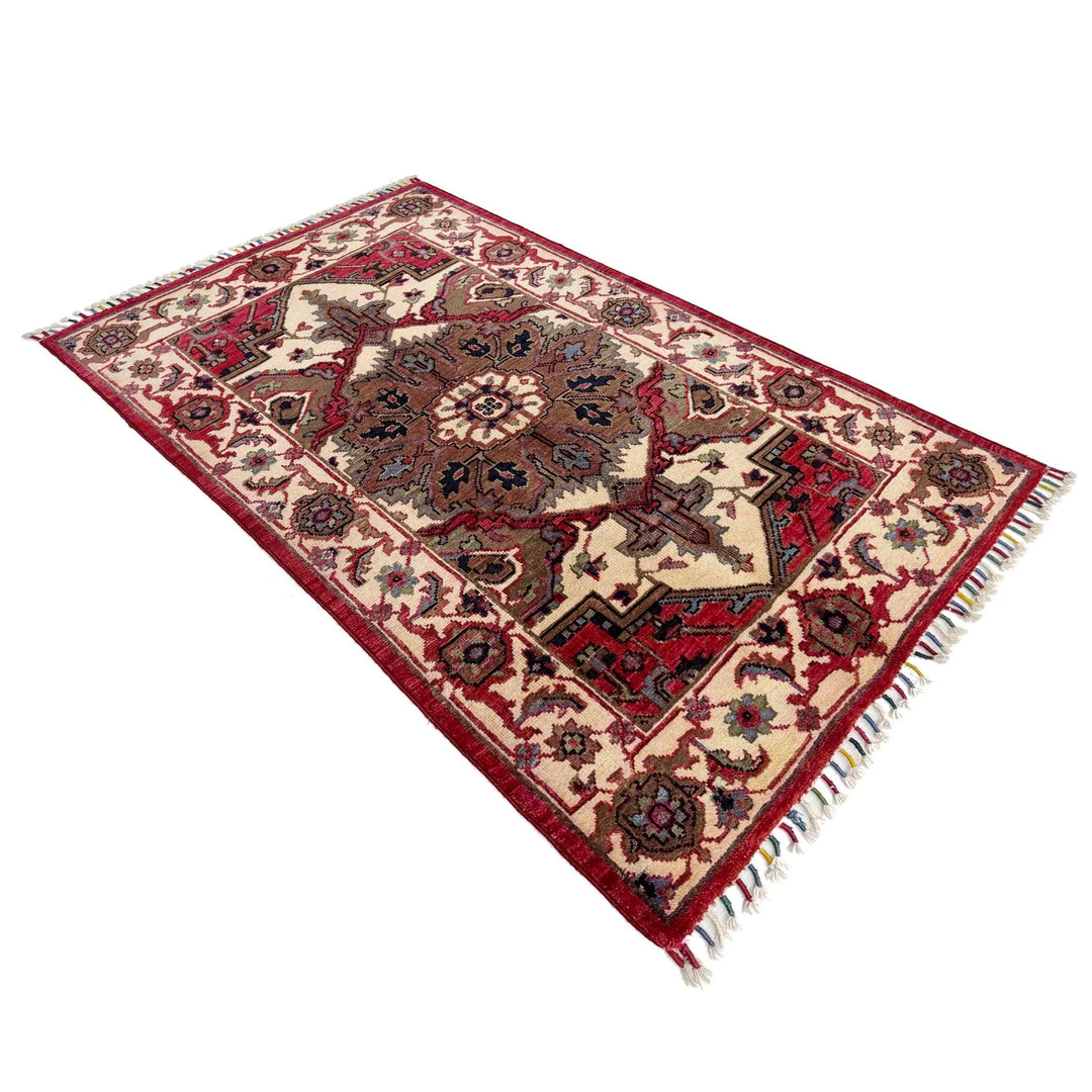 Afghan Kazak Rug 2' 7" x 4' 5" Hand-Knotted | No. AL94759