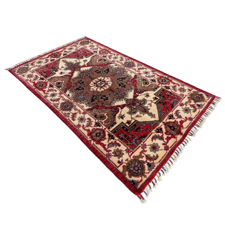 Afghan Kazak Rug 2' 7" x 4' 5" Hand-Knotted | No. AL94759