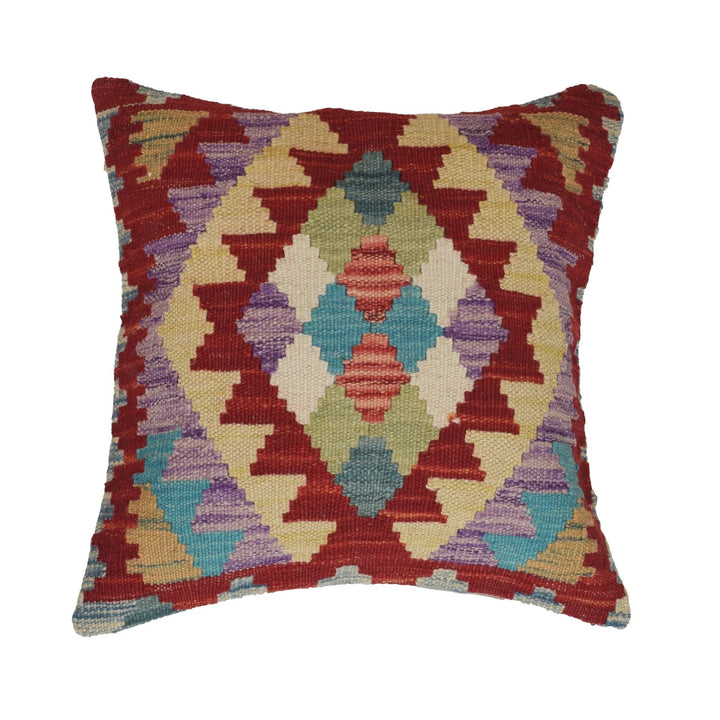 Afghan Kilim Cushion Covers 1' 5" x 1' 5" Flat-Weave | No. AL94762