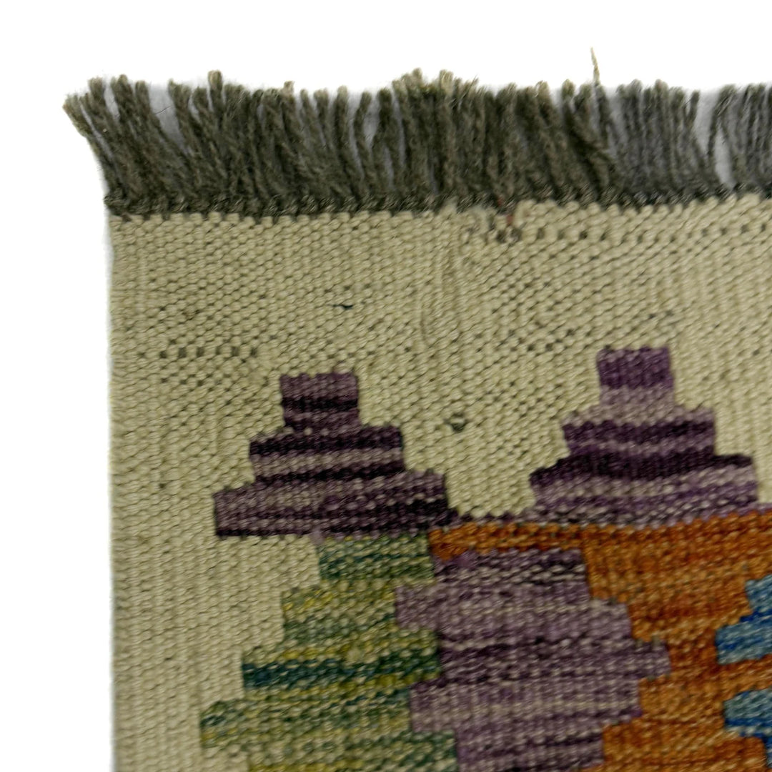 Afghan Vegetable Kilim Rug 6' 0" x 8' 6" Flat-Weave | No. AL947821