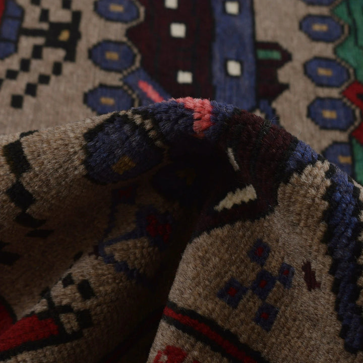 Afghan War Rug 4' 0" x 5' 11" Hand-Knotted | No. AL94830