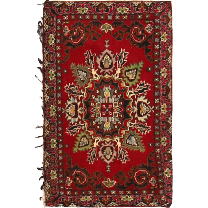 Red Afghan Balisht Rug 1' 7" x 2' 6" Hand-Knotted | No. AL94861
