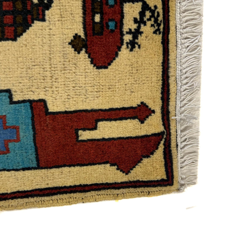 Afghan War Rug 2' 7" x 4' 0" Hand-Knotted | No. AL94970