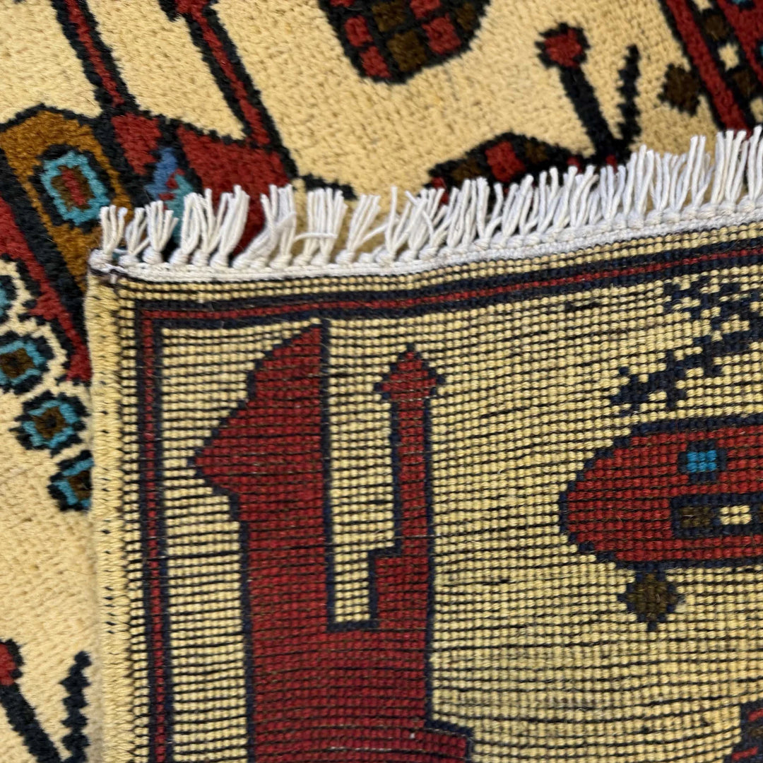 Afghan War Rug 2' 7" x 4' 0" Hand-Knotted | No. AL94970