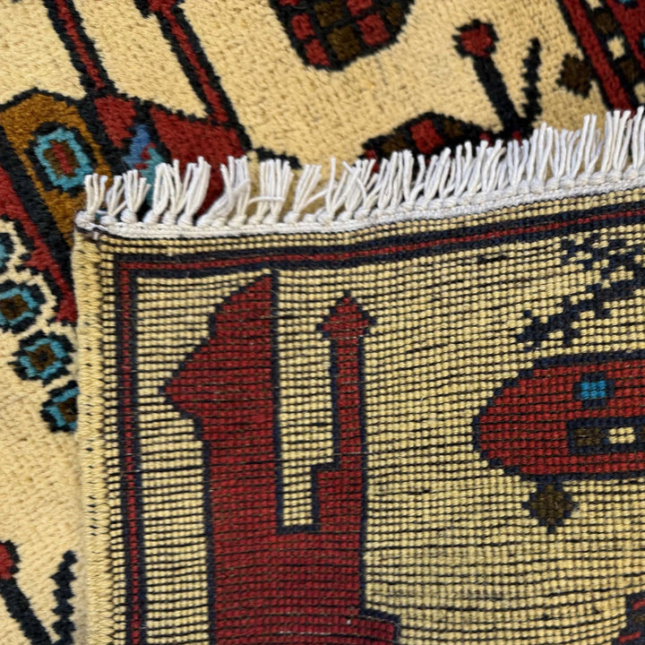 Afghan War Rug 2' 7" x 4' 0" Hand-Knotted | No. AL94970