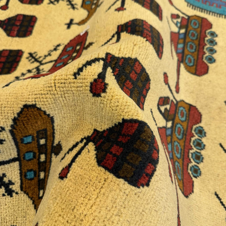Afghan War Rug 2' 7" x 4' 0" Hand-Knotted | No. AL94970