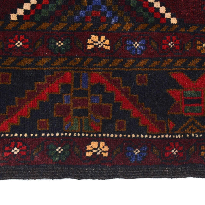 Afghan Baluchi Rug 3' 10" x 6' 2" Hand-Knotted | No. AL94989