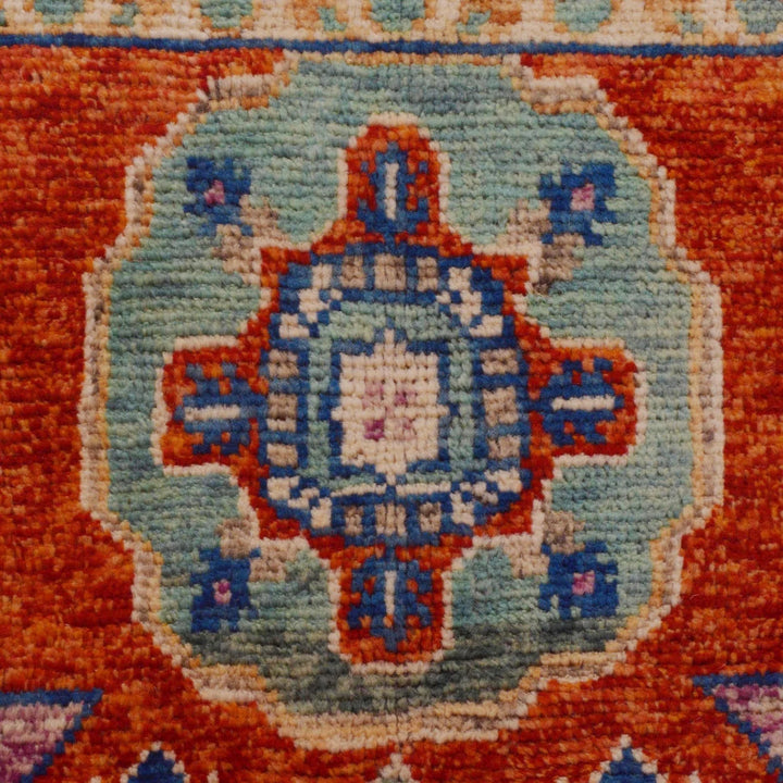 Red Afghan Shiraz Rug 4' 2" x 6' 0" Hand-Knotted | No. AL95098