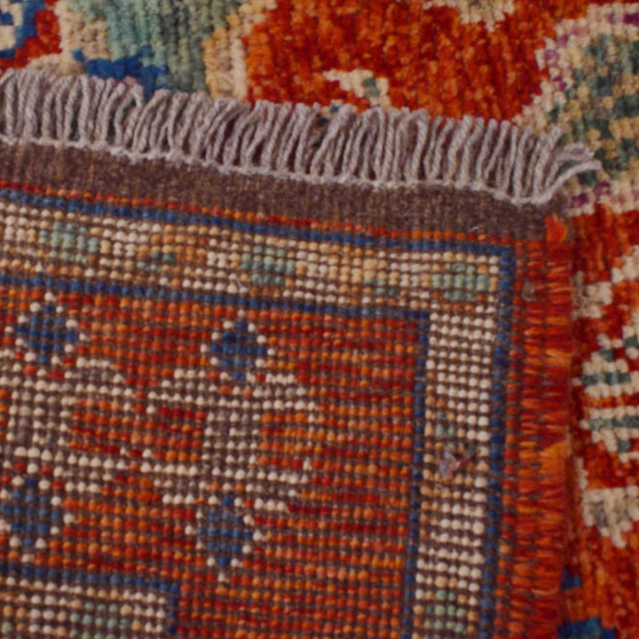 Red Afghan Shiraz Rug 4' 2" x 6' 0" Hand-Knotted | No. AL95098