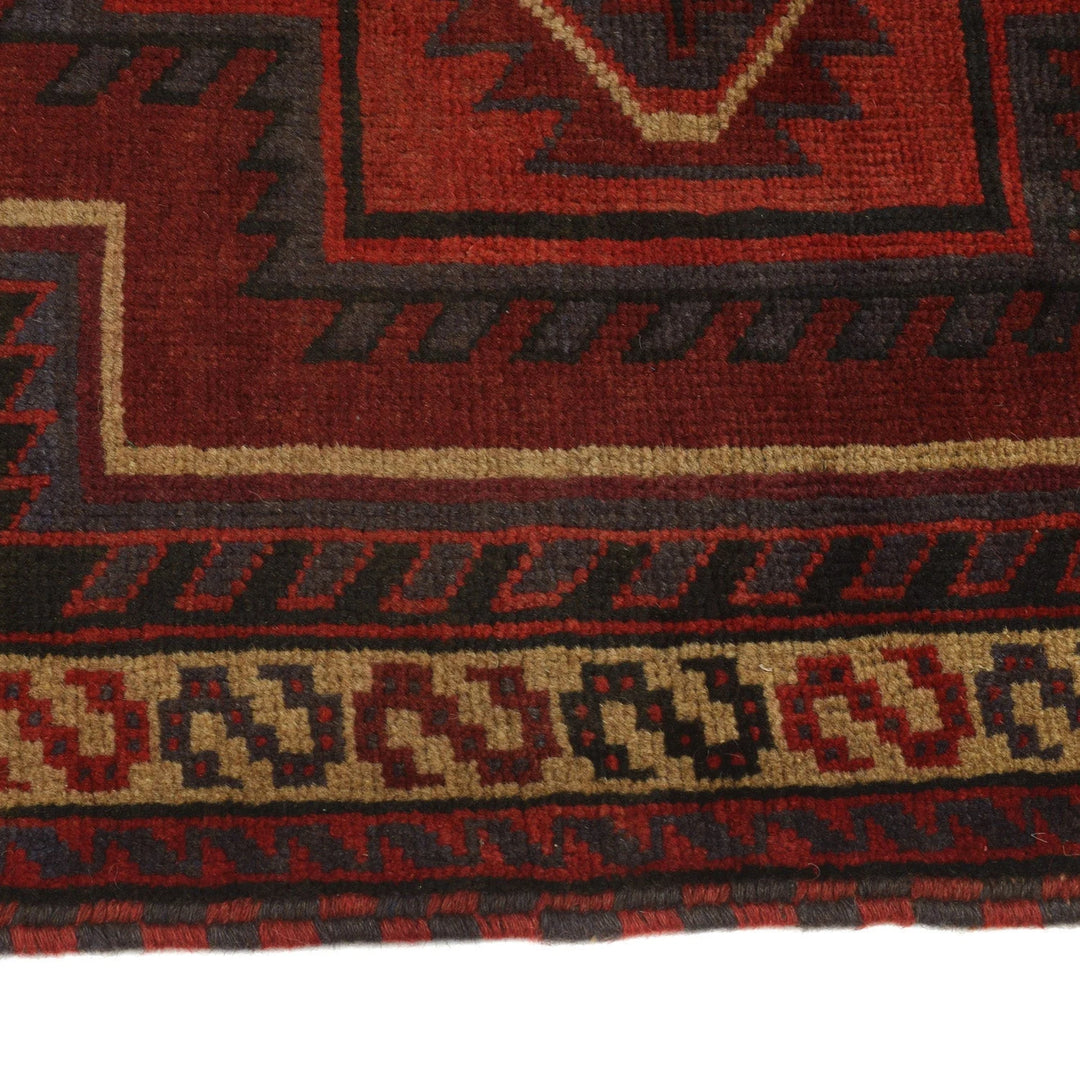 Afghan Baluchi Rug 2' 11" x 4' 6" Hand-Knotted | No. AL95107