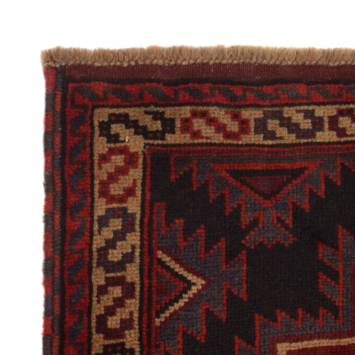 Afghan Baluchi Rug 2' 11" x 4' 6" Hand-Knotted | No. AL95107