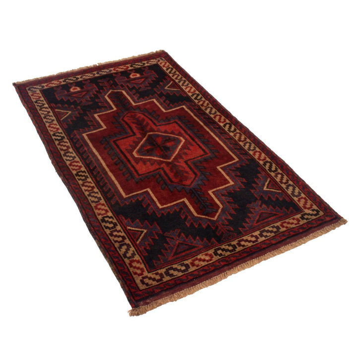 Afghan Baluchi Rug 2' 11" x 4' 6" Hand-Knotted | No. AL95107