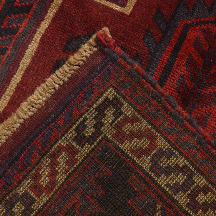 Afghan Baluchi Rug 2' 11" x 4' 6" Hand-Knotted | No. AL95107