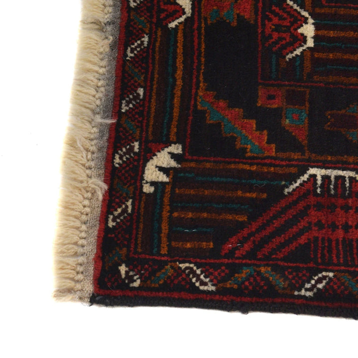 Afghan Baluchi Rug 4' 2" x 7' 2" Hand-Knotted | No. AL95155