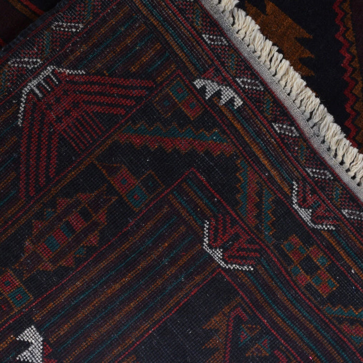 Afghan Baluchi Rug 4' 2" x 7' 2" Hand-Knotted | No. AL95155