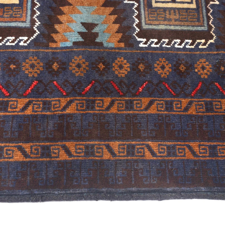 Afghan Baluchi Rug 3' 7" x 5' 11" Hand-Knotted | No. AL95164