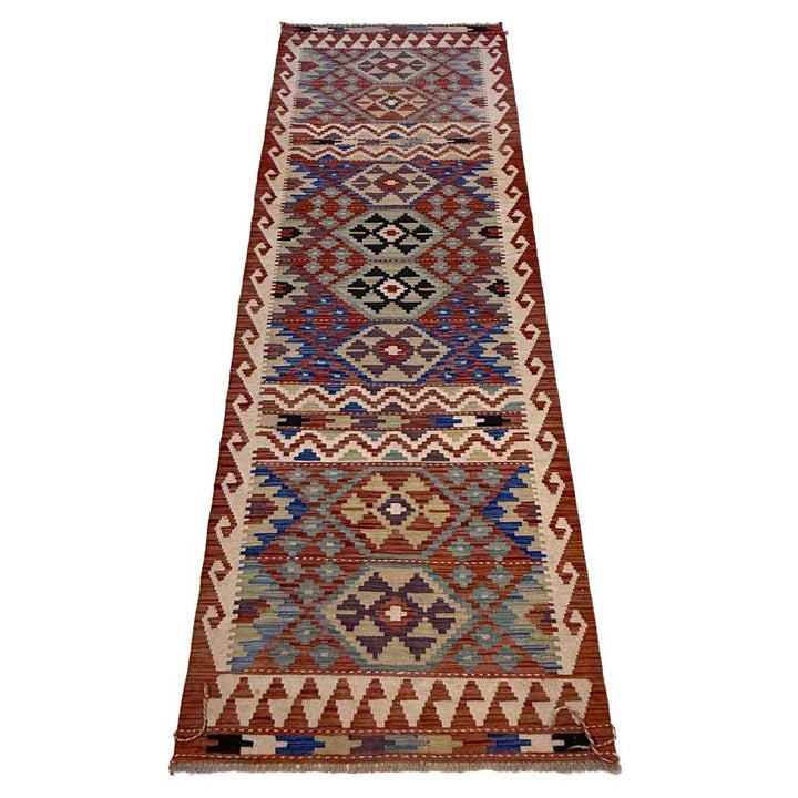Afghan Kilim Rug 2' 9" x 9' 9" Flat-Weave | No. AL95274