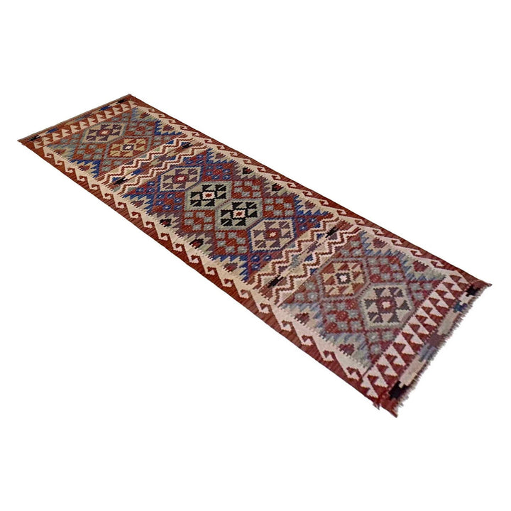 Afghan Kilim Rug 2' 9" x 9' 9" Flat-Weave | No. AL95274