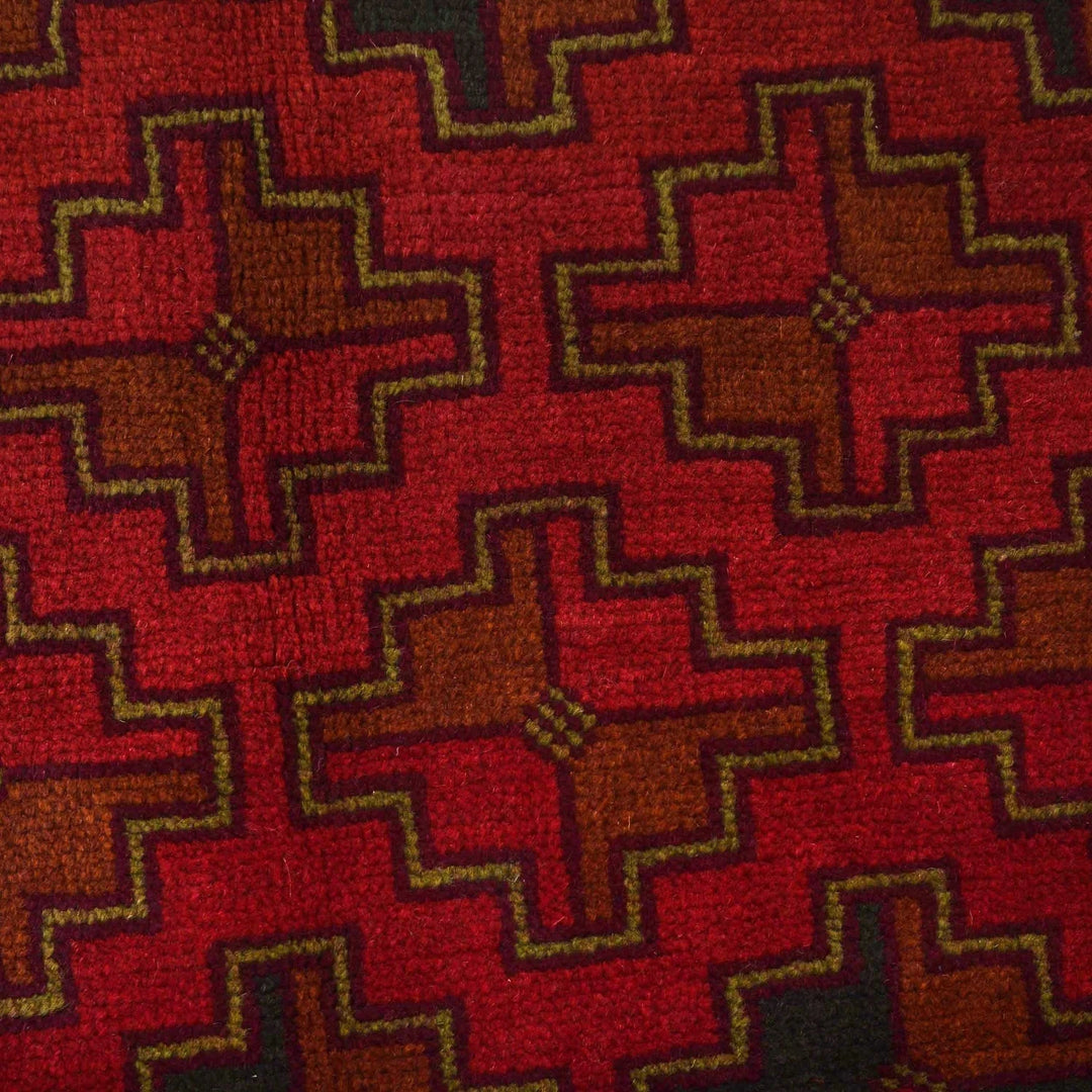Afghan Baluchi Rug 4' 2" x 6' 4" Hand-Knotted | No. AL95326