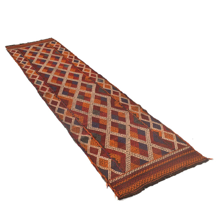 Afghan Kilim Rug 2' 6" x 9' 6" Flat-Weave | No. AL95430