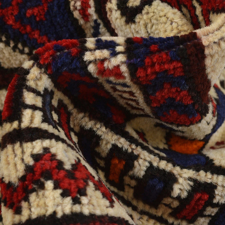 Beige Afghan Prayer Rug 2' 4" x 3' 9" Hand-Knotted | No. AL95478