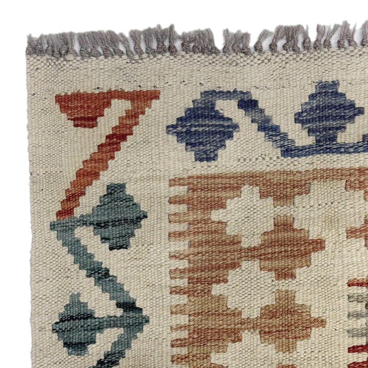 Afghan Vegetable Kilim Rug 8' 0" x 11' 8" Flat-Weave | No. AL95604