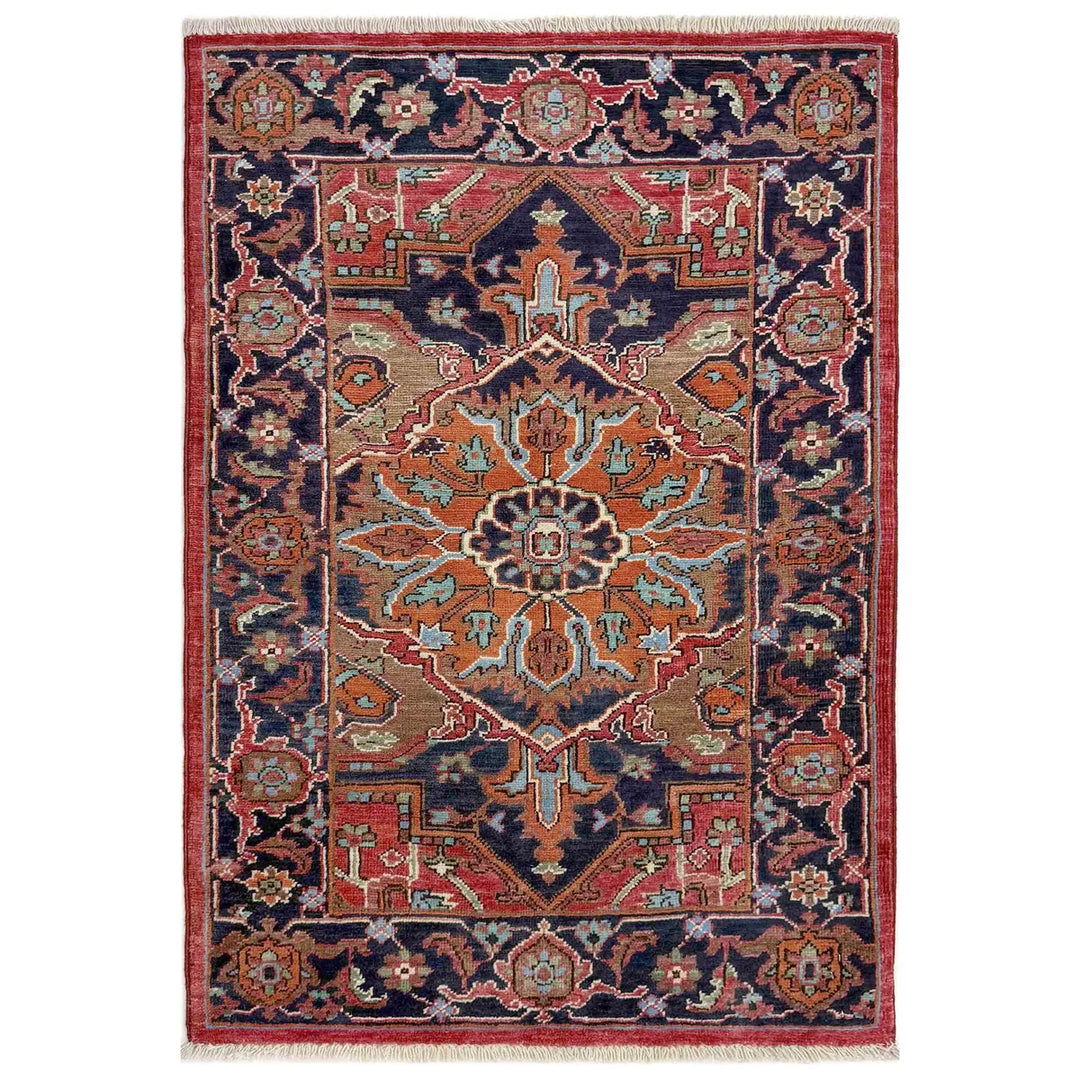Afghan Heriz Rug 2' 7" x 4' 1" Hand-Knotted | No. AL95608