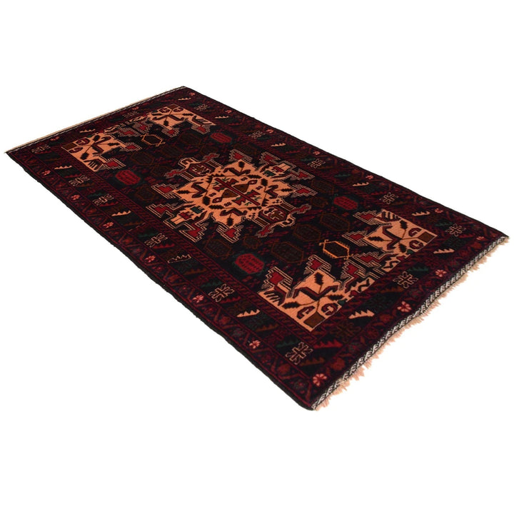 Afghan Baluchi Rug 2' 11" x 6' 5" Hand-Knotted | No. AL95805