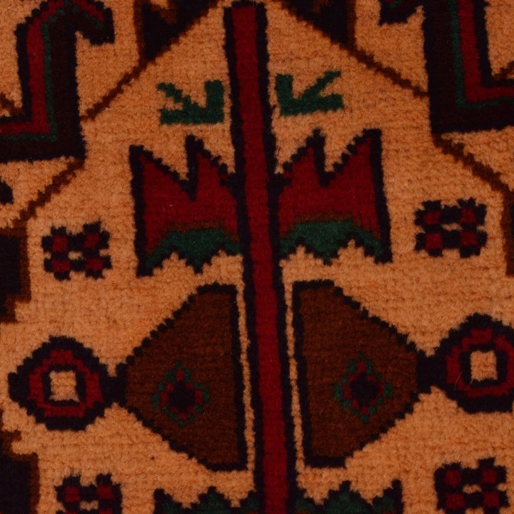 Afghan Baluchi Rug 2' 11" x 6' 5" Hand-Knotted | No. AL95805