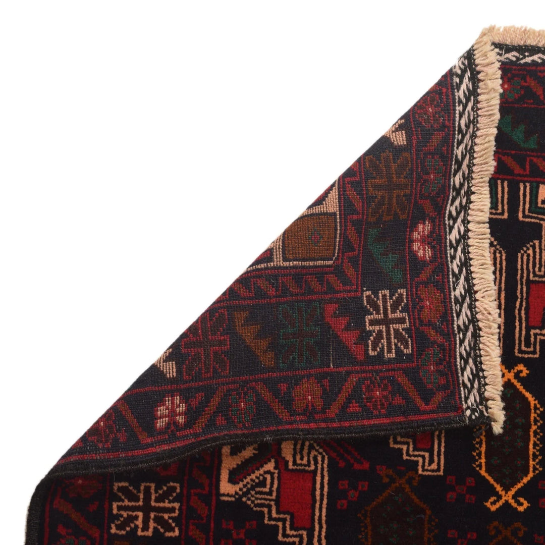 Afghan Baluchi Rug 2' 11" x 6' 5" Hand-Knotted | No. AL95805