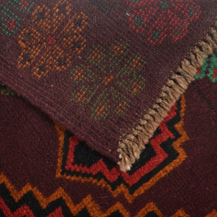 Afghan Baluchi Rug 4' 1" x 6' 2" Hand-Knotted | No. AL95832