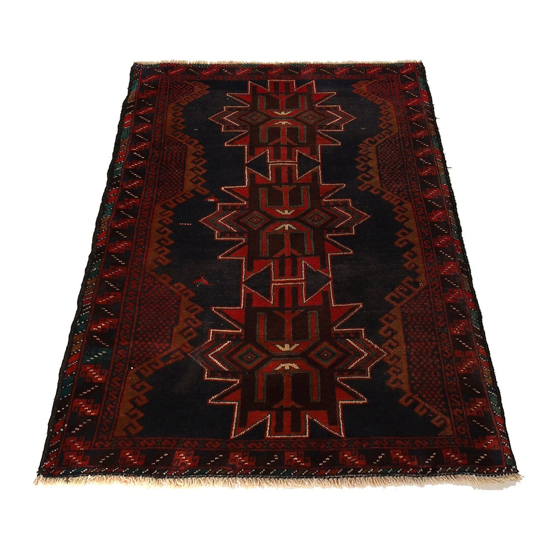 Afghan Baluchi Rug 2' 10" x 4' 6" Hand-Knotted | No. AL95835