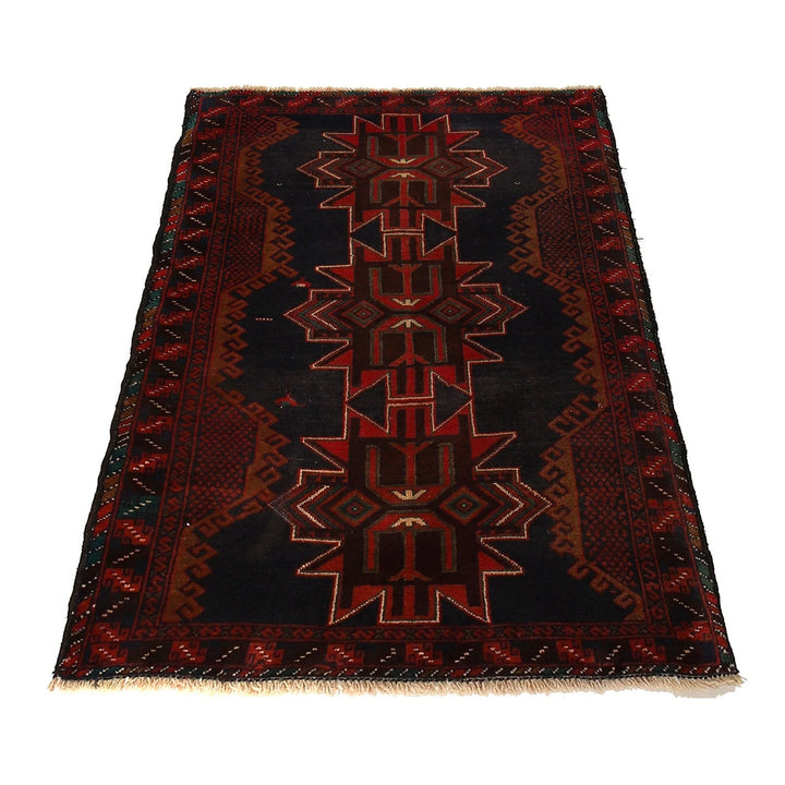 Afghan Baluchi Rug 2' 10" x 4' 6" Hand-Knotted | No. AL95835