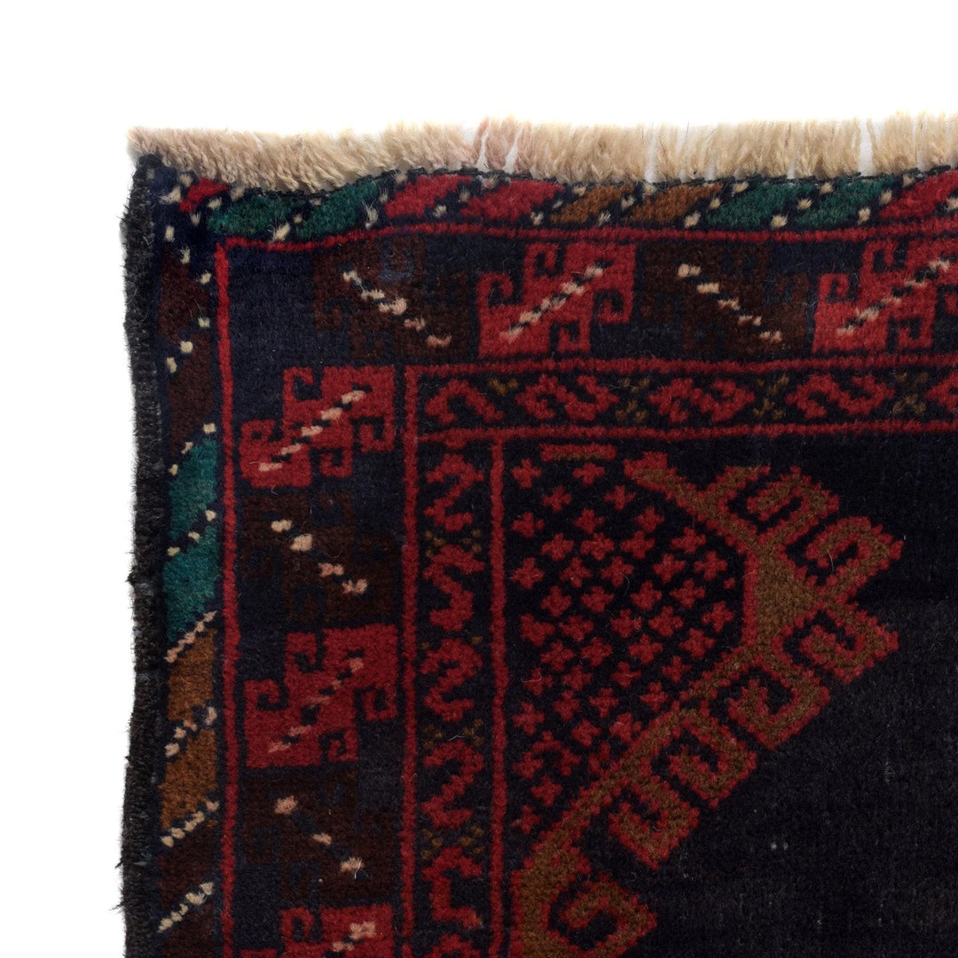 Afghan Baluchi Rug 2' 10" x 4' 6" Hand-Knotted | No. AL95835