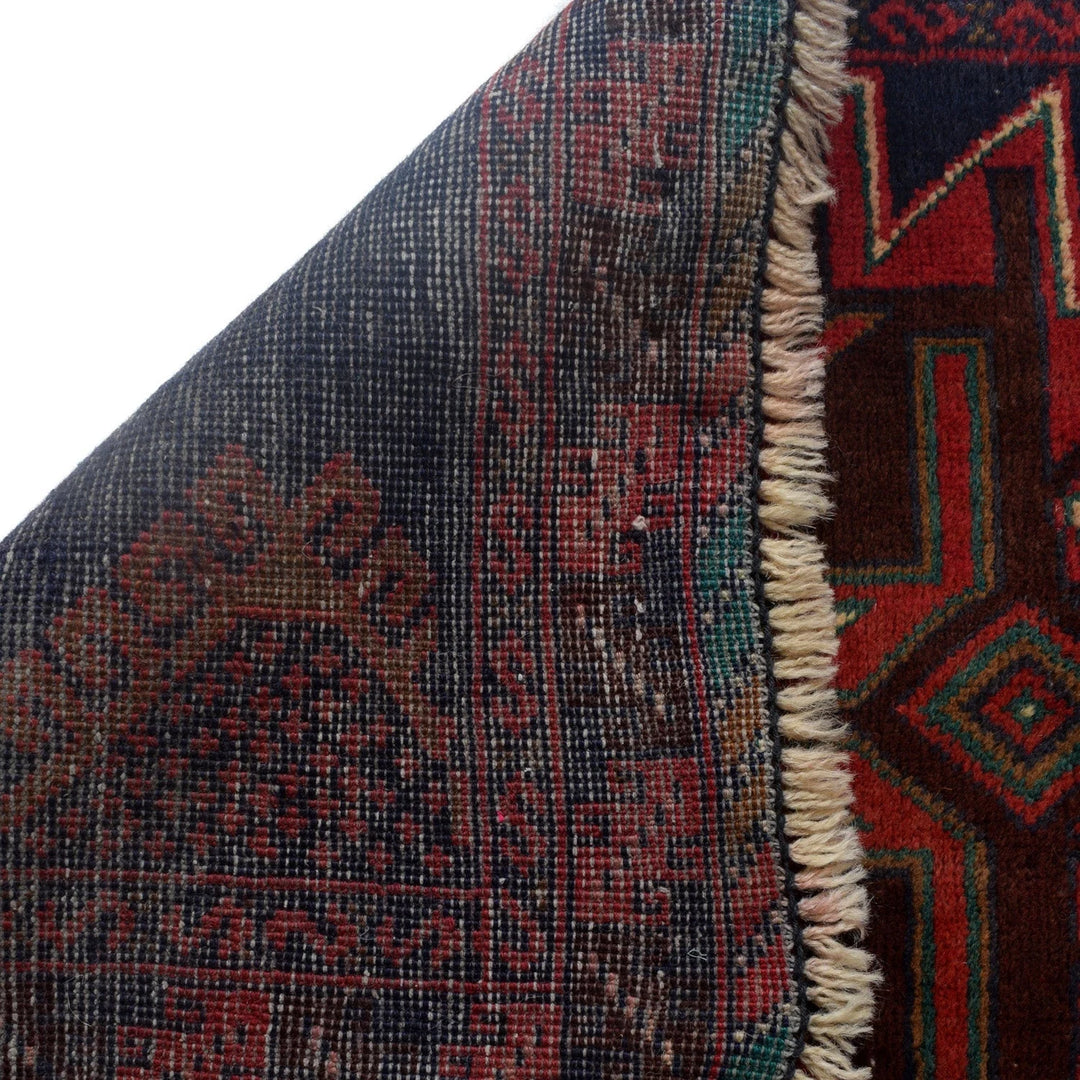 Afghan Baluchi Rug 2' 10" x 4' 6" Hand-Knotted | No. AL95835