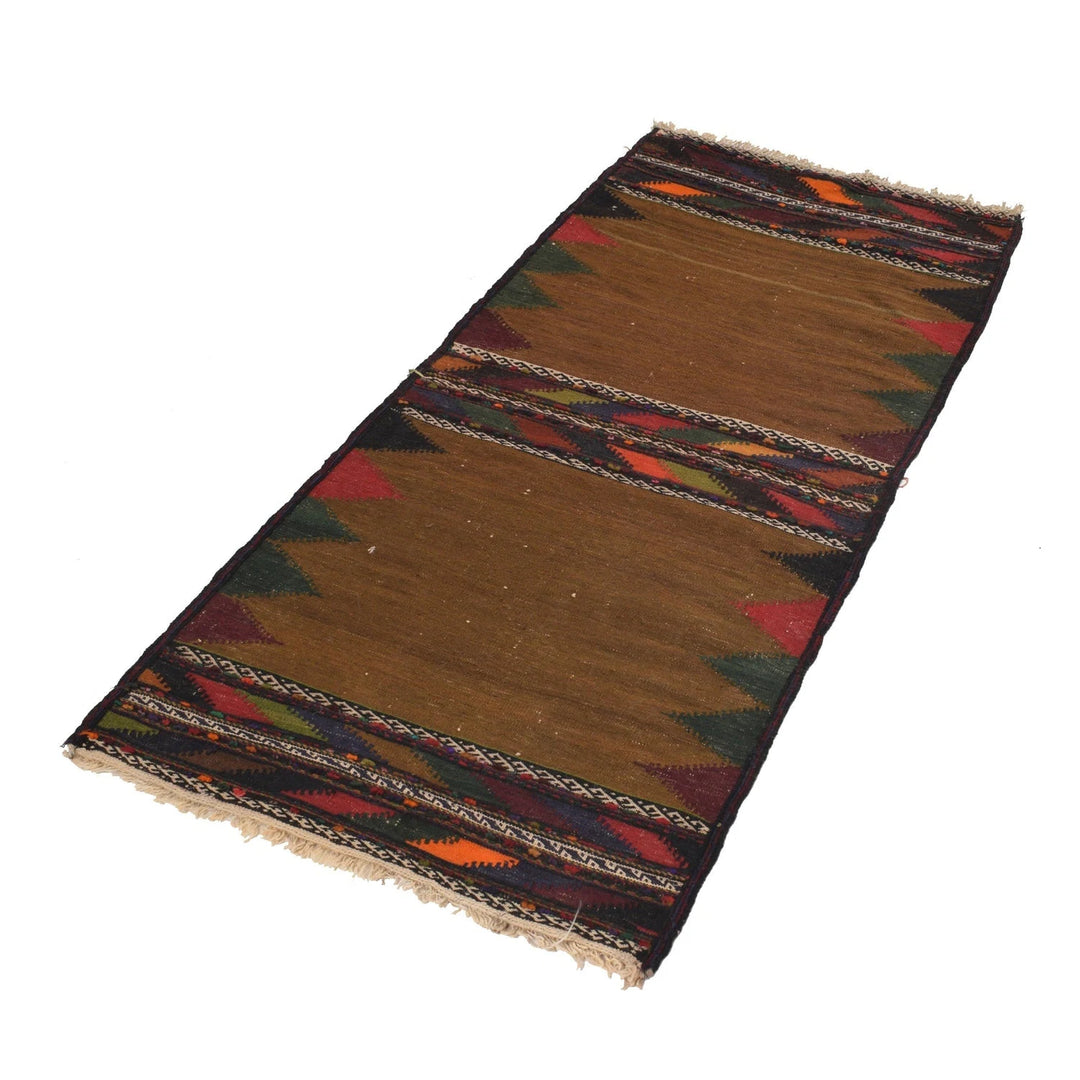 Afghan Kilim Rug 2' 1" x 4' 11" Flat-Weave | No. AL95840