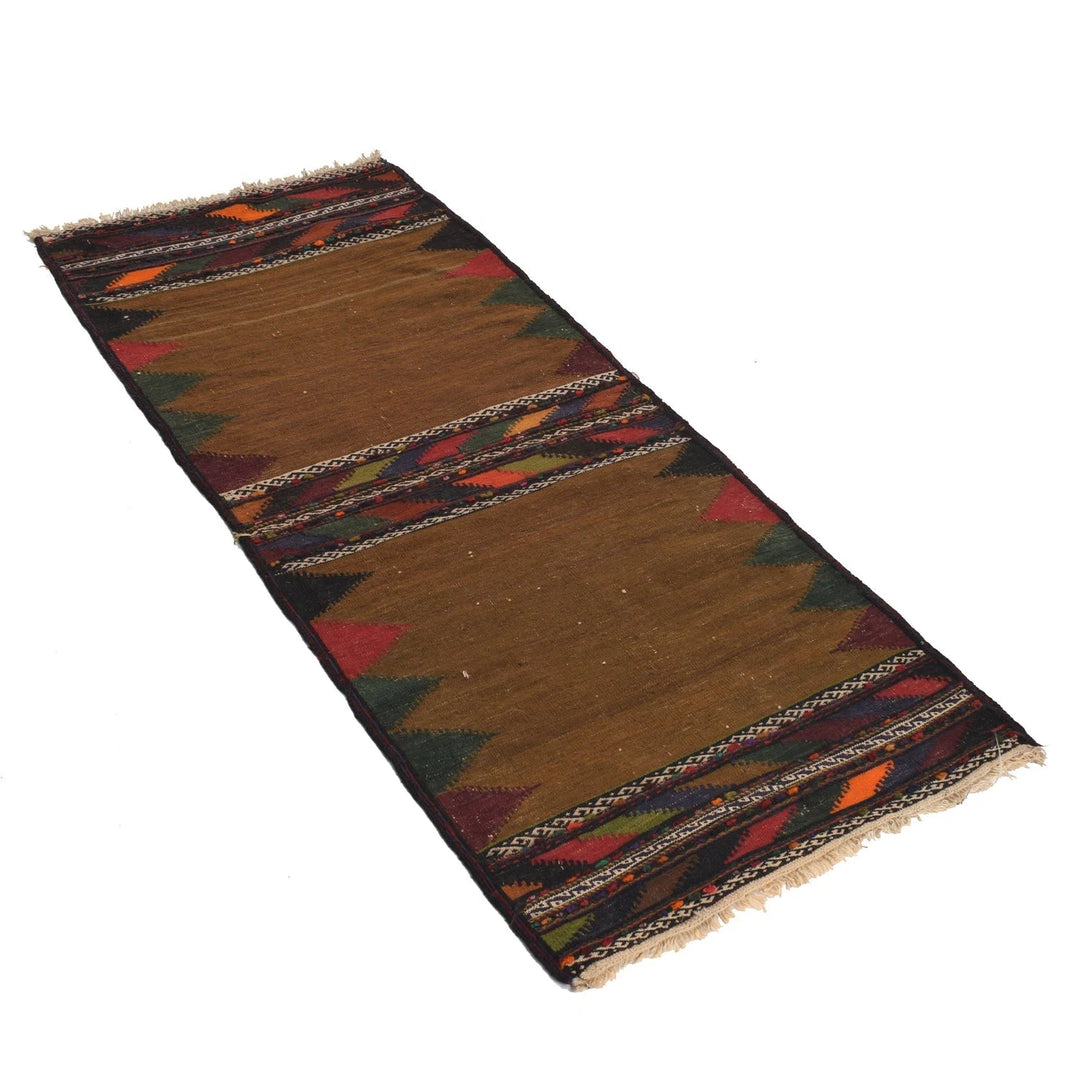 Afghan Kilim Rug 2' 1" x 4' 11" Flat-Weave | No. AL95840