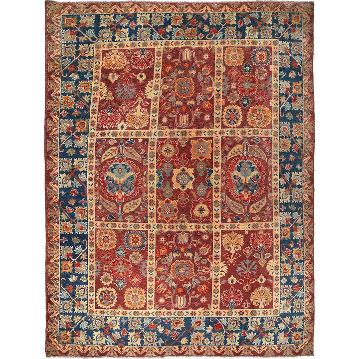 Afghan Bakhtiar Rug 8' 12" x 11' 8" Hand-Knotted | No. AL95907
