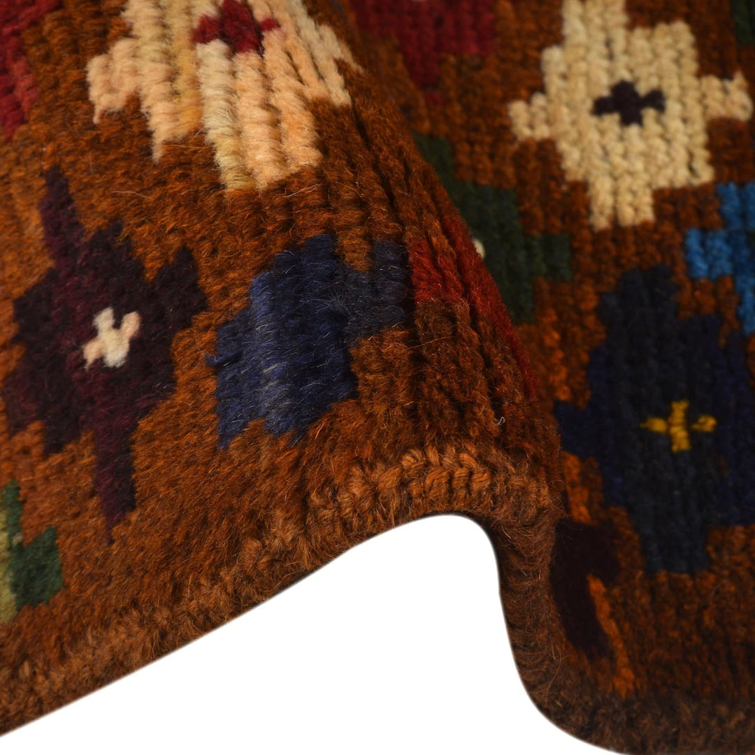 Orange Afghan Baluchi Rug 3' 10" x 6' 4" Hand-Knotted | No. AL96090