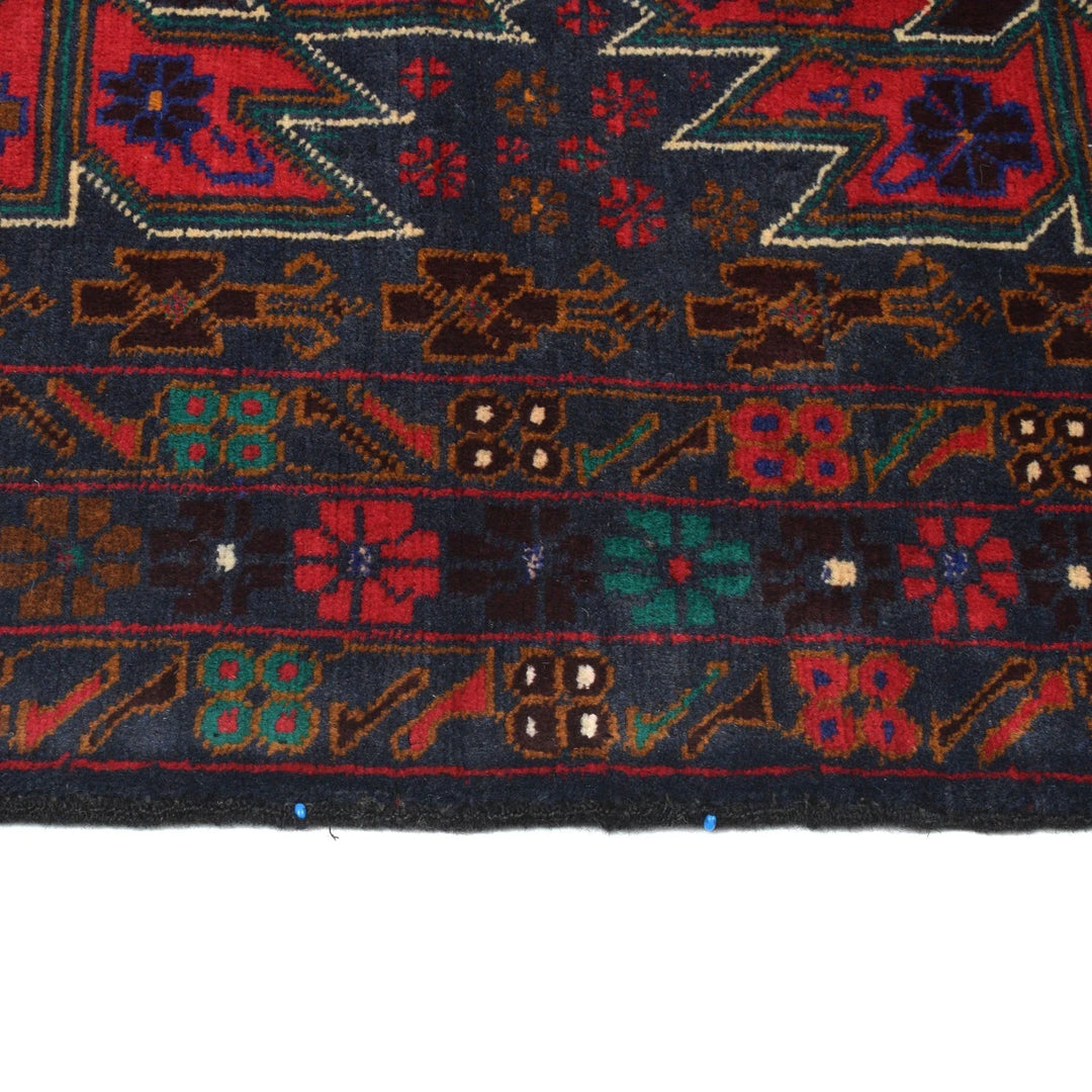 Afghan Baluchi Rug 2'7" x 5'0" Hand-Knotted | No. AL96208