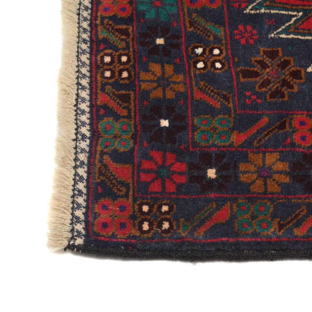 Afghan Baluchi Rug 2'7" x 5'0" Hand-Knotted | No. AL96208