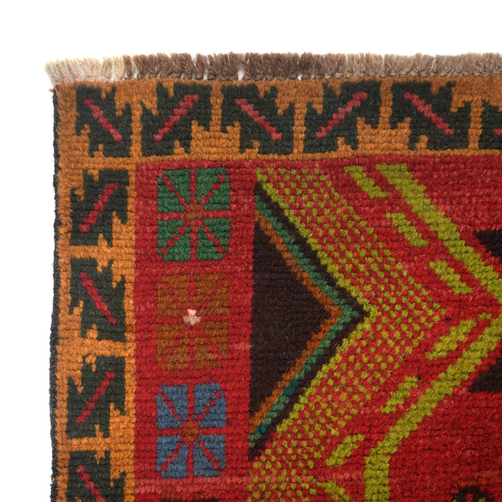 Afghan Baluchi Rug 3'8" x 6'4" Hand-Knotted | No. AL96243