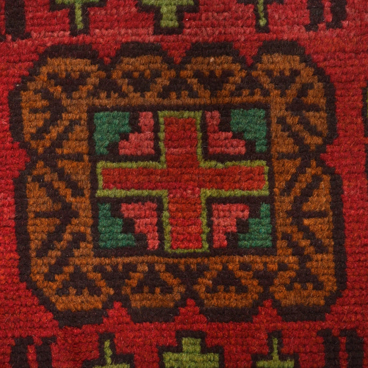 Afghan Baluchi Rug 3'8" x 6'4" Hand-Knotted | No. AL96243